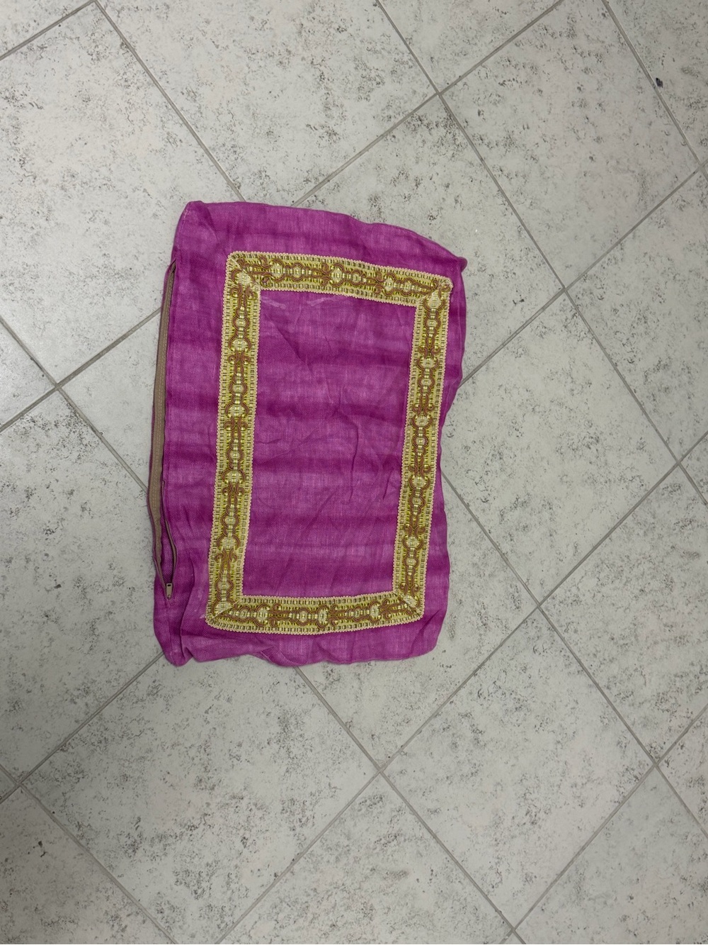 Magenta Embellished pillow cover